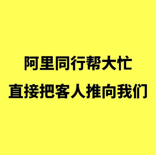 奉化阿里代运营/阿里运营同行帮大忙，直接把客人推向我们